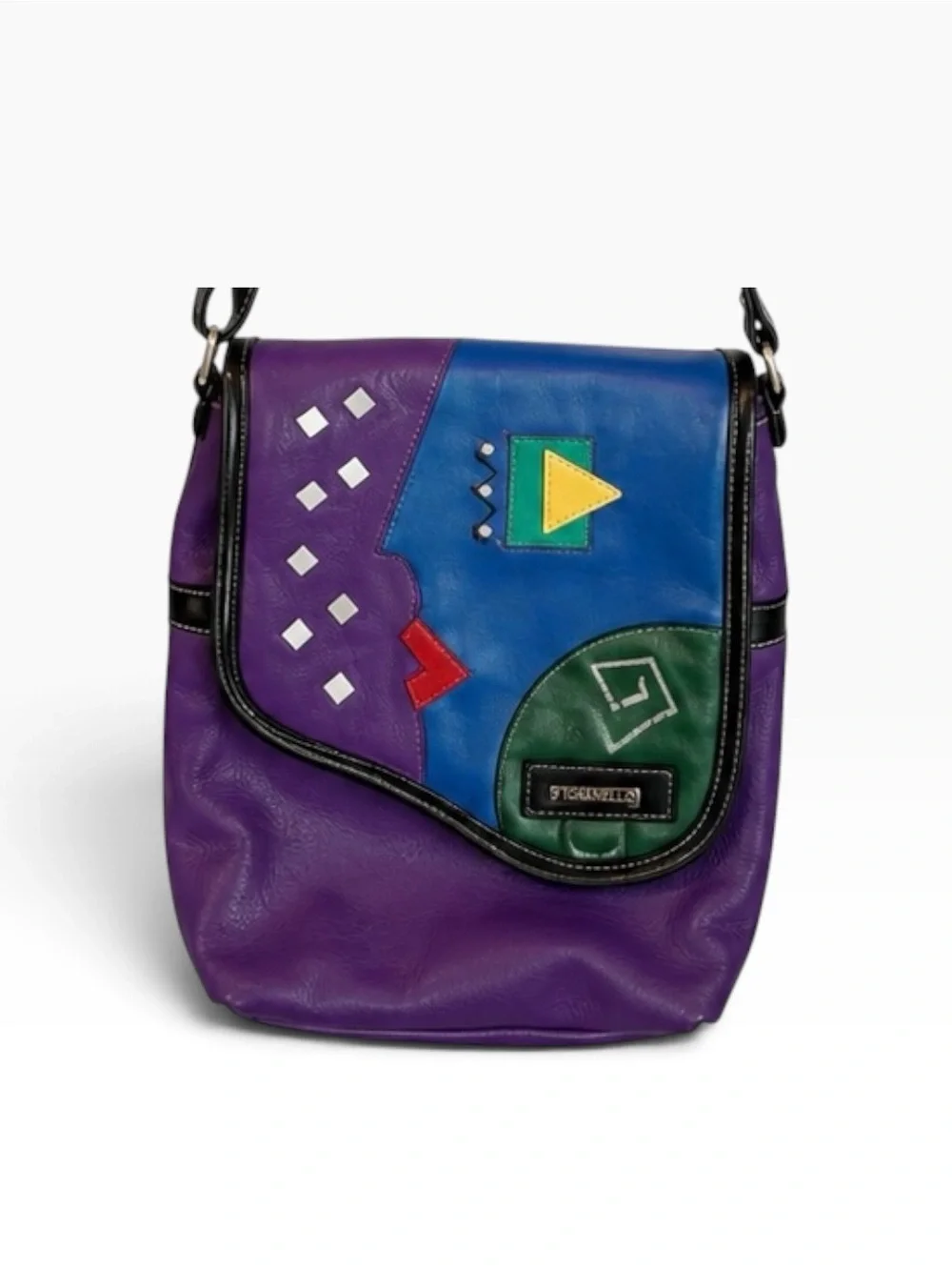 VTG 90s Carogi Carson Rogers Convertible Backpack Crossbody Bag Art Face